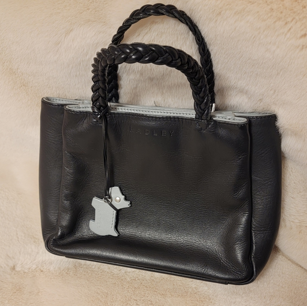 RADLEY LONDON UK Black Grab Bag with Cross Body Strap